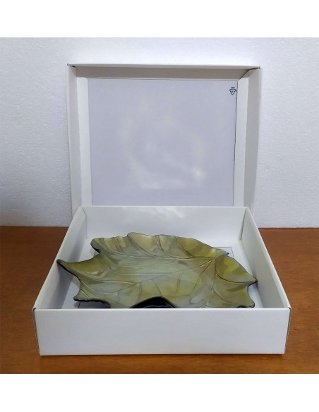 Piatto-Vassoio-foglia-verde-in-vetro-25x25-cm-1