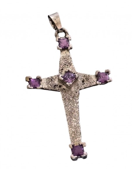 Croce-Argento-con-Swarovski-fucsia-26x5-cm-1