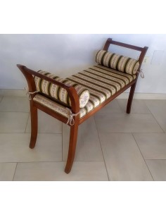 Panchetta-Arte-Povera-in-legno-imbottita-con-braccioli 2