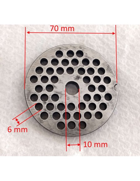 Piastra-trafila-per-tritacarne-elettrico-n°12-foro-da-6-mm-Dimensioni