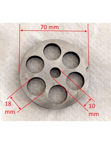 Piastra-trafila-per-tritacarne-elettrico-n°12-foro-da-18-mm-Dimensioni
