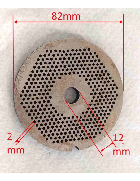 Piastra-trafila-per-tritacarne-elettrico-n°22-foro-da-2-mm-Dimensioni