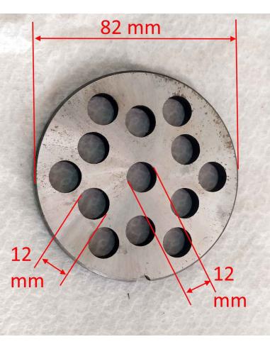 Piastra-trafila-per-tritacarne-elettrico-n°22-foro-da-12-mm-Dimensioni