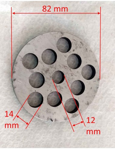 Piastra-trafila-per-tritacarne-elettrico-n°22-foro-da-14-mm-Dimensioni