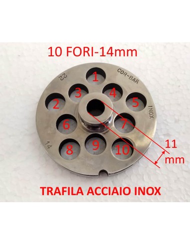 Piastra-trafila-inox-per-tritacarne-elettrico-n°22-foro-da-14-mm