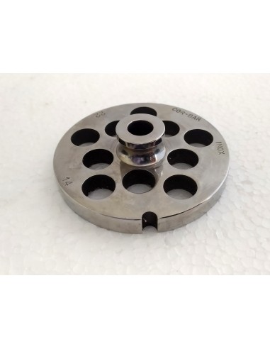 Piastra-trafila-inox-per-tritacarne-elettrico-n°22-foro-da-14-mm-1