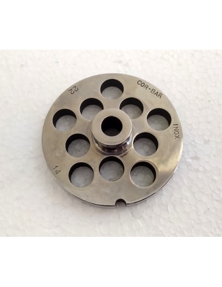 Piastra-trafila-inox-per-tritacarne-elettrico-n°22-foro-da-14-mm-2