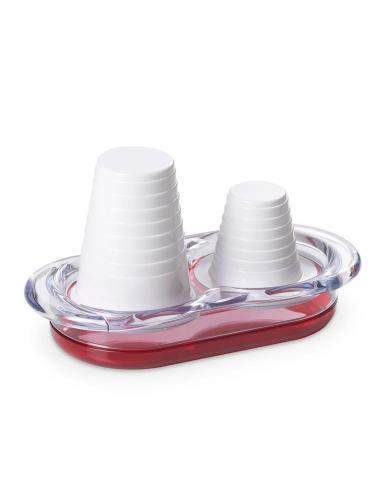 Porta-bicchieri-colorato-acqua-e-caffe-happy-drink-20-cl-e-9-cl-Rosso