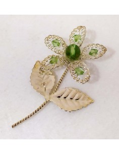 Fiori-in-metallo-argentato-con-applicazione-perla-set-da-6-pz 2