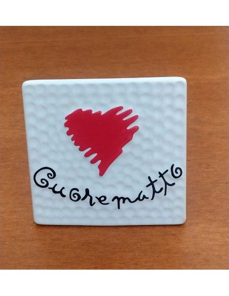 Cuore-Matto-mattonella-in-ceramica-bianca-da-esposizione