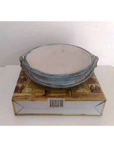 Posacenere-circolare-antichizzato-celeste-oro-Galileo-2000-2