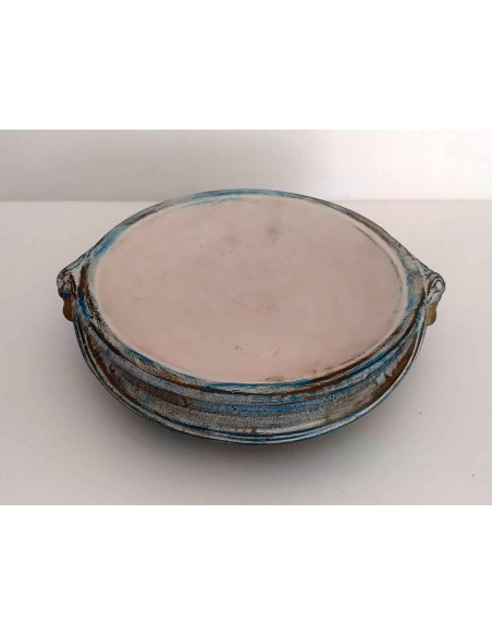 Posacenere-circolare-antichizzato-celeste-oro-Galileo-2000-3