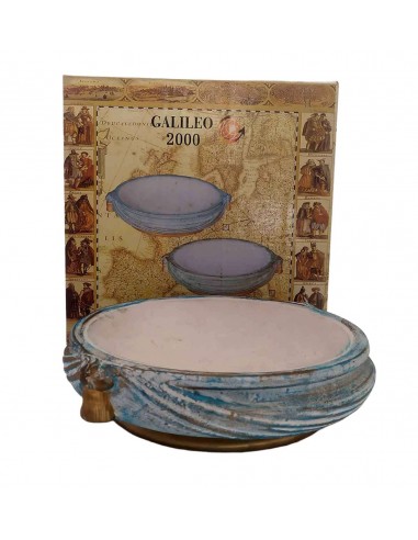 Posacenere-circolare-antichizzato-celeste-oro-Galileo-2000-7
