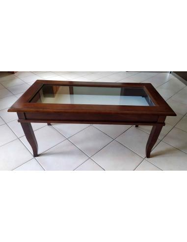 Tavolinetto-in-legno-noce-con-vetrina-vintage-100x505x46cm