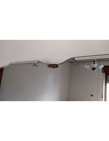 Como-antico-in-legno-lucido-decorato-con-4-cassetti-e-specchio-15