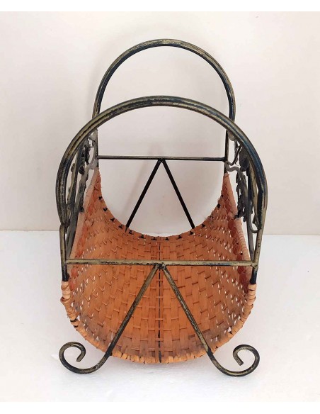 Portariviste-portagiornali-in-ferro-battuto-e-vimini-35x265x39-4