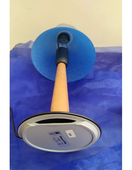 Lumetto-abajur-in-legno-e-metallo-con-paralume-blu-6