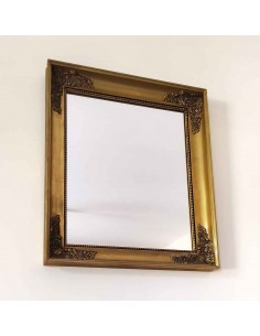 Cornice-in-legno-con-specchio-antico-con-decoro-colore-oro-42-x-49-x-45-cm