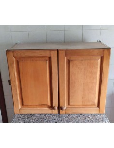 Pensile-in-legno-con-scolapiatti-in-acciaio-inox-per-cucina-componibile 2