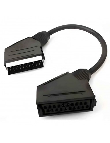 Cavo-prolunga-scart-21-poli-da-maschio-a-femmina-20-cm-Alpha-elettronica