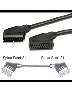 Cavo-prolunga-scart-21-poli-da-maschio-a-femmina-20-cm-Alpha-elettronica 2
