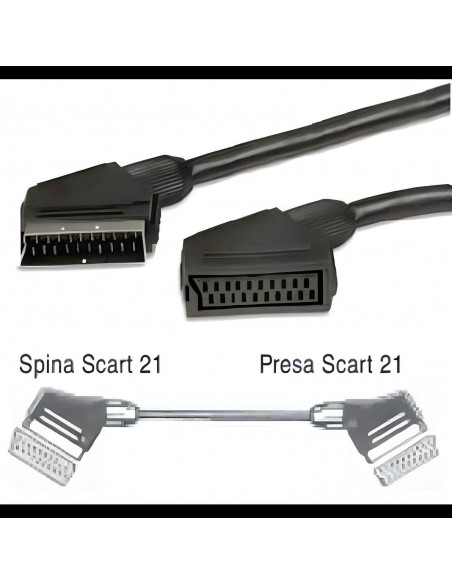 Cavo-prolunga-scart-21-poli-da-maschio-a-femmina-20-cm-Alpha-elettronica-1