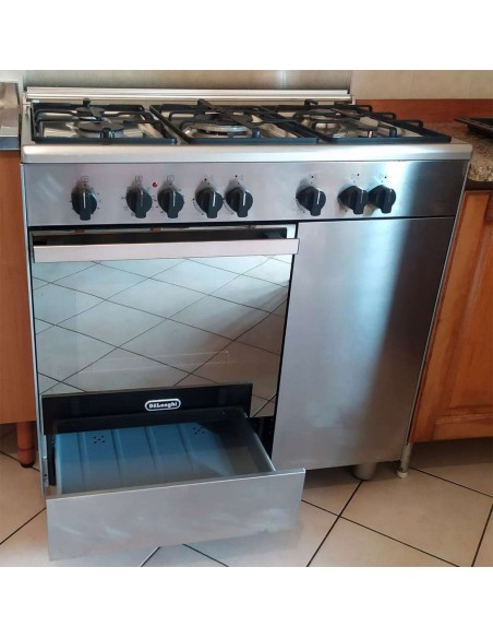 Cucina-a-gas-de-longhi-con-portabombola-in-acciaio-inox-Demx-96-B5-ED-1