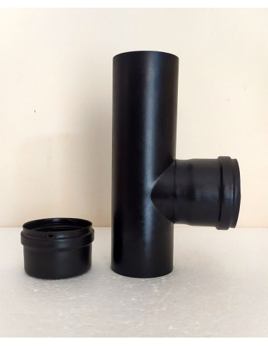 Raccordo-a-T-90°-con-tappo-cieco-acciaio-nero-per-stufe-a-pellet-3