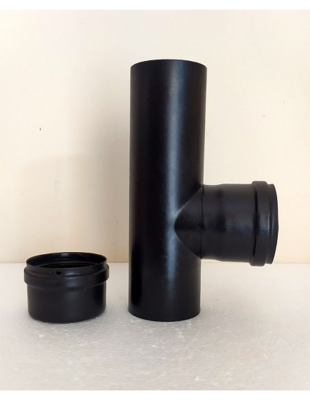 Raccordo-a-T-90°-con-tappo-cieco-acciaio-nero-per-stufe-a-pellet-3