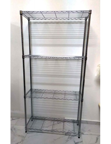 Scaffale-libreria-in-acciaio-cromato-con-4-ripiani-36x90xh180-cm-1