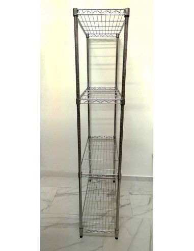Scaffale-libreria-in-acciaio-cromato-con-4-ripiani-36x90xh180-cm-2