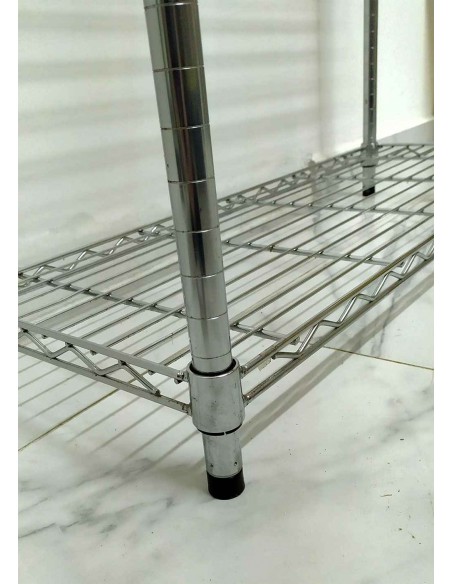 Scaffale-libreria-in-acciaio-cromato-con-4-ripiani-36x90xh180-cm-6