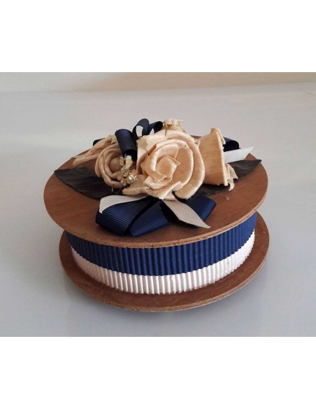Scatola-artigianale-rotonda-in-legno-con-fiori-e-nastro-blu-o15-x-h-5-cm-3