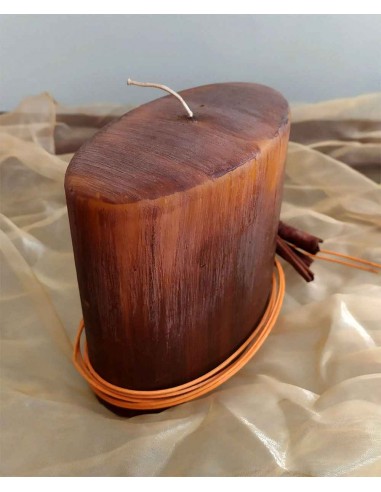 Candela-decorativa-artigianale-autunnale-cannella-e-girasole-arredo-casa-1