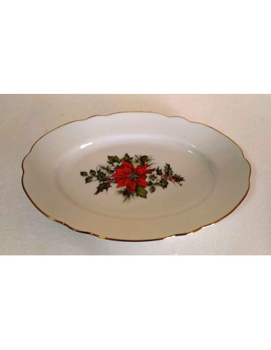 Vassoio-natalizio-in-porcellana-bianca-con-stelle-di-natale-e-rifiniture-in-oro-1