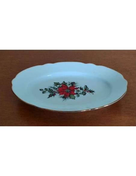 Vassoio-natalizio-in-porcellana-bianca-con-stelle-di-natale-e-rifiniture-in-oro