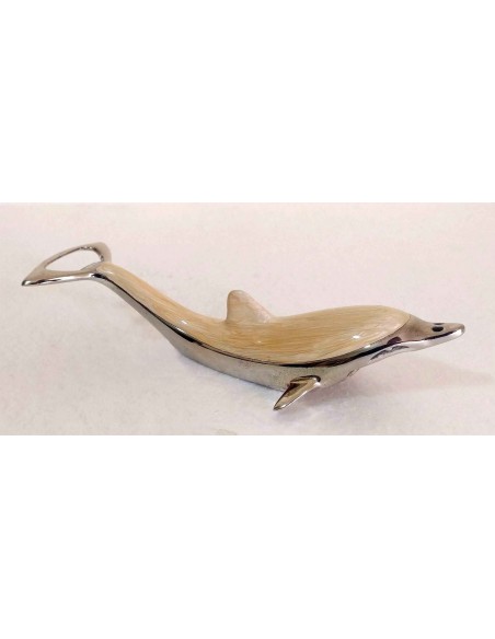 Apribottiglie-Delfino-in-metallo-finitura-silver-16,5-cm-2