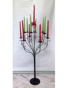 Candeliere-in-ferro-battuto-13-fiamme-o-55-cm-altezza-109-cm