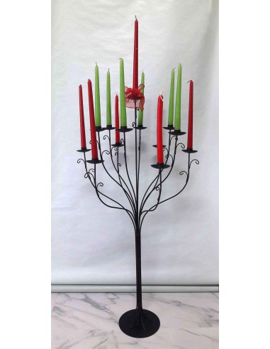 Candeliere-in-ferro-battuto-13-fiamme-o-55-cm-altezza-109-cm