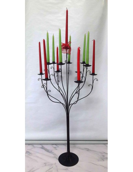 Candeliere-in-ferro-battuto-13-fiamme-o-55-cm-altezza-109-cm