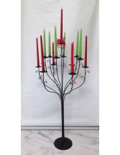 Candeliere-in-ferro-battuto-13-fiamme-o-55-cm-altezza-109-cm 2