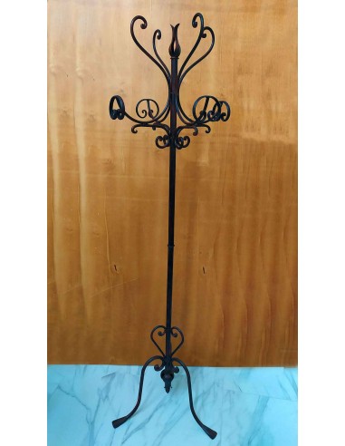 Appendiabiti-Attaccapanni-a-piantana-in-ferro-battuto-vintage
