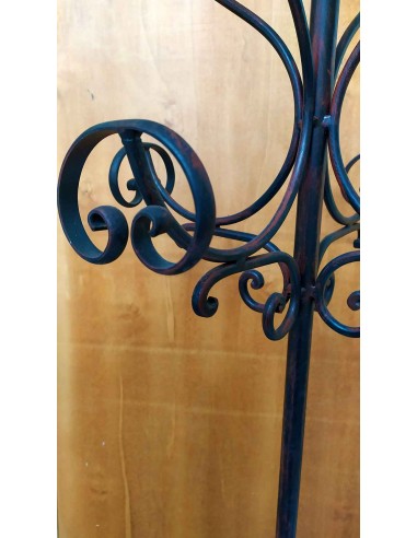 Appendiabiti-Attaccapanni-a-piantana-in-ferro-battuto-vintage-