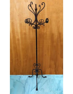 Appendiabiti-Attaccapanni-a-piantana-in-ferro-battuto-vintage 2
