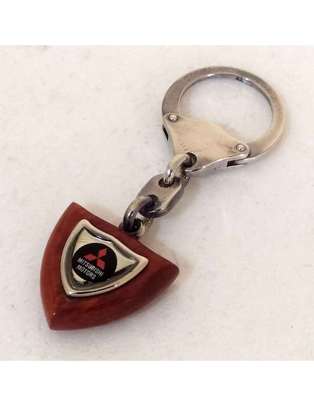 Portachiavi-legno-Mitsubishi-Motors-vintage