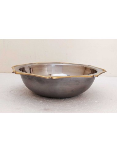 Ciotola-ottagonale-vintage-in-acciaio-inox-1810-con-bordo-in-oro-24k-e-incisione-floreale-3