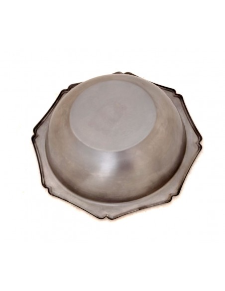 Ciotola-ottagonale-vintage-in-acciaio-inox-1810-con-bordo-in-oro-24k-e-incisione-floreale-7