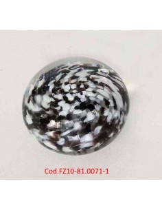 Fermacarte-sferico-in-vetro-con-decorazioni-interne-bianco-nero-marrone-1 2